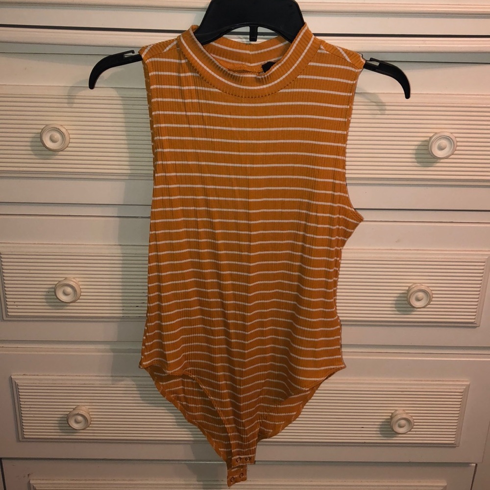 Forever 21 Striped Bodysuit